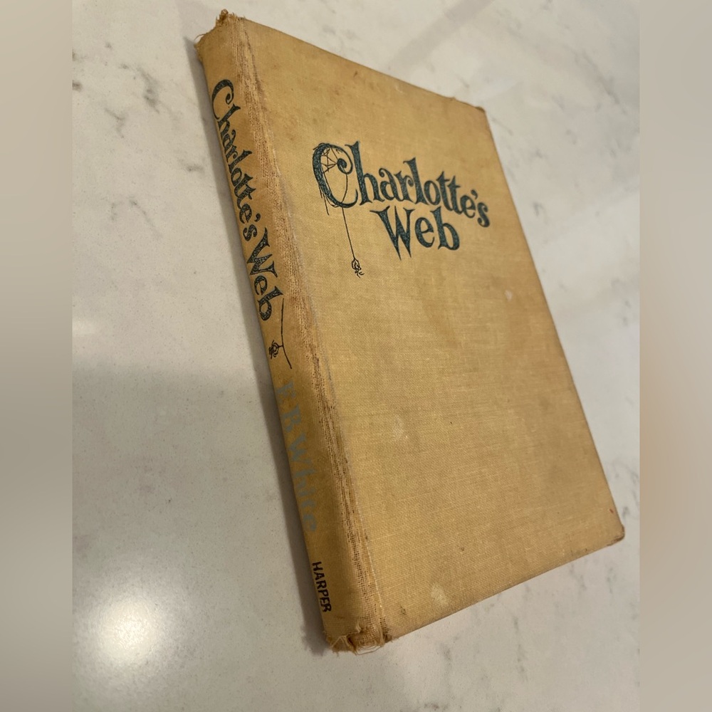 Charlotte's Web Hardcover Book in Faded Yellow Cloth
